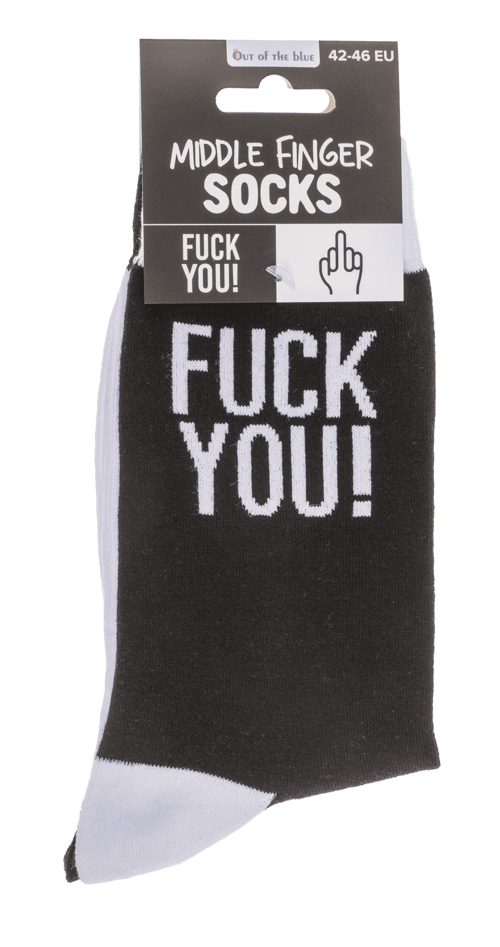 Socks, middle finger, size 42-46,