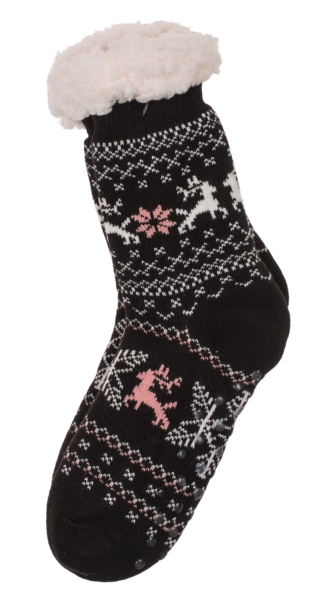 Woman comfort socky, Reindeer & Snowflake,