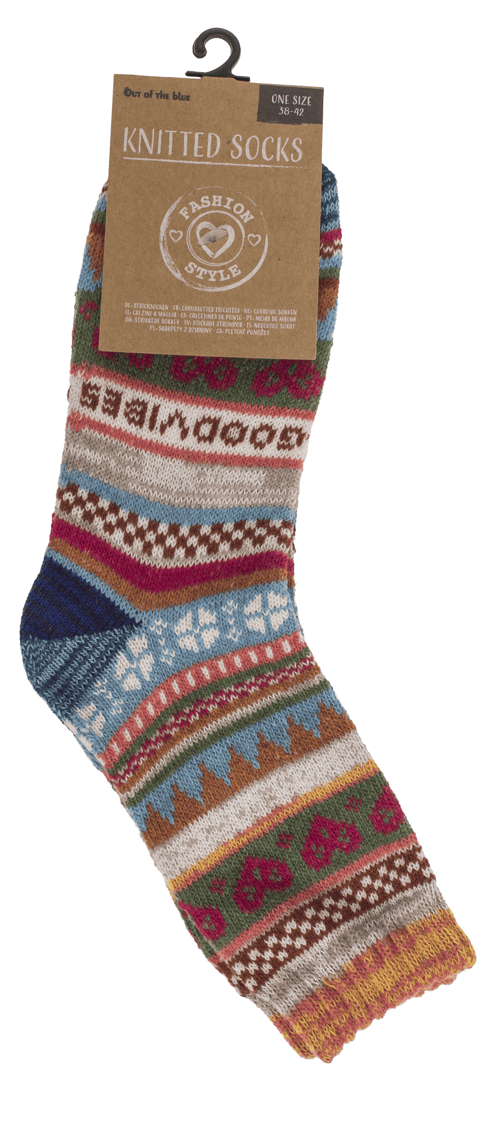 Knitted socks for women, Good Vibes,