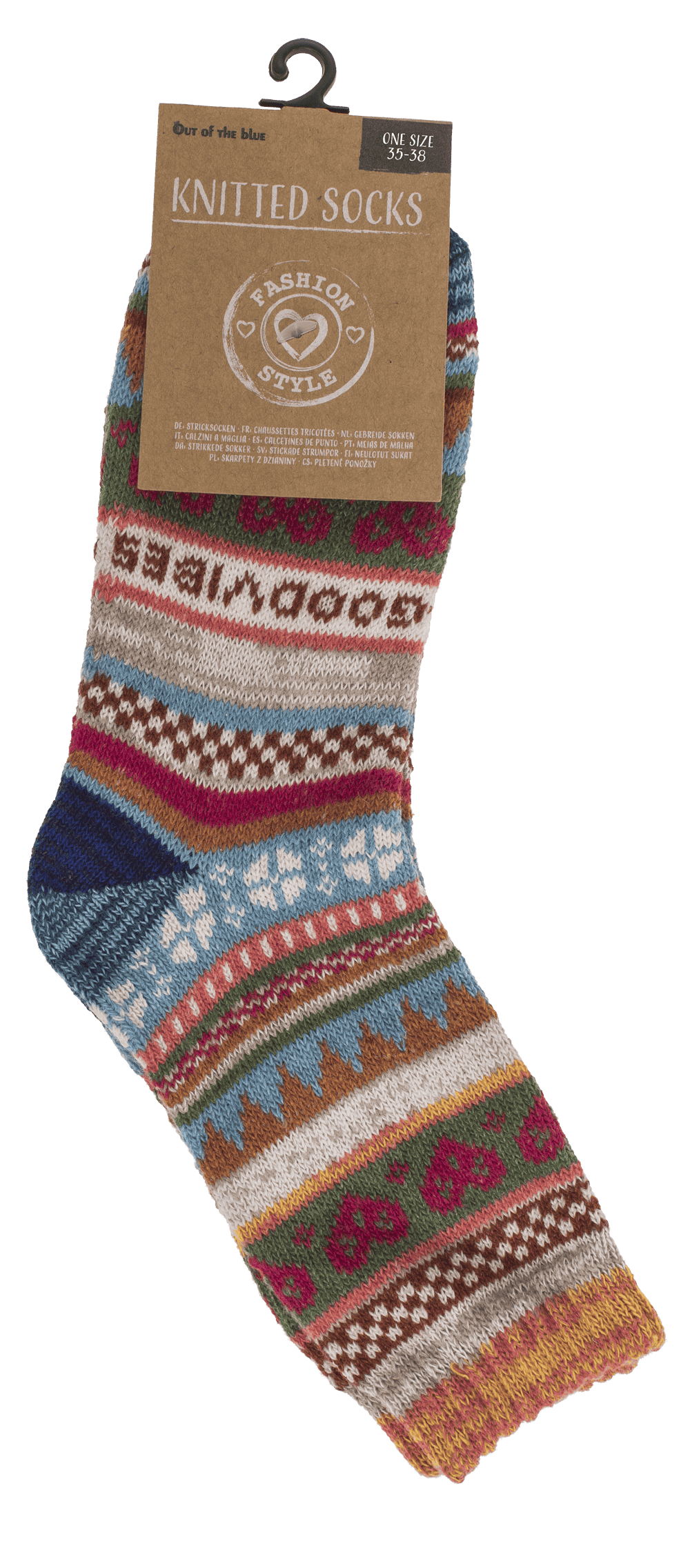 Knitted socks for women, Good Vibes,