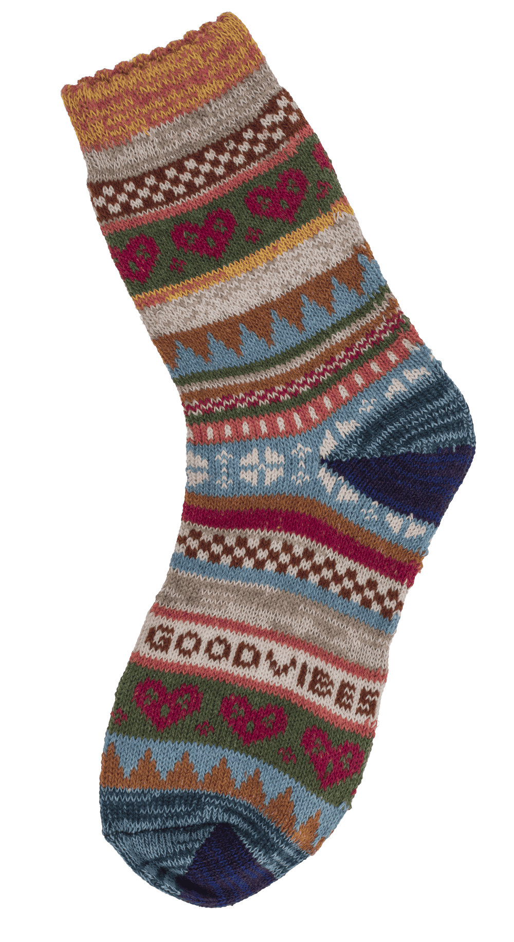 Knitted socks for women, Good Vibes,