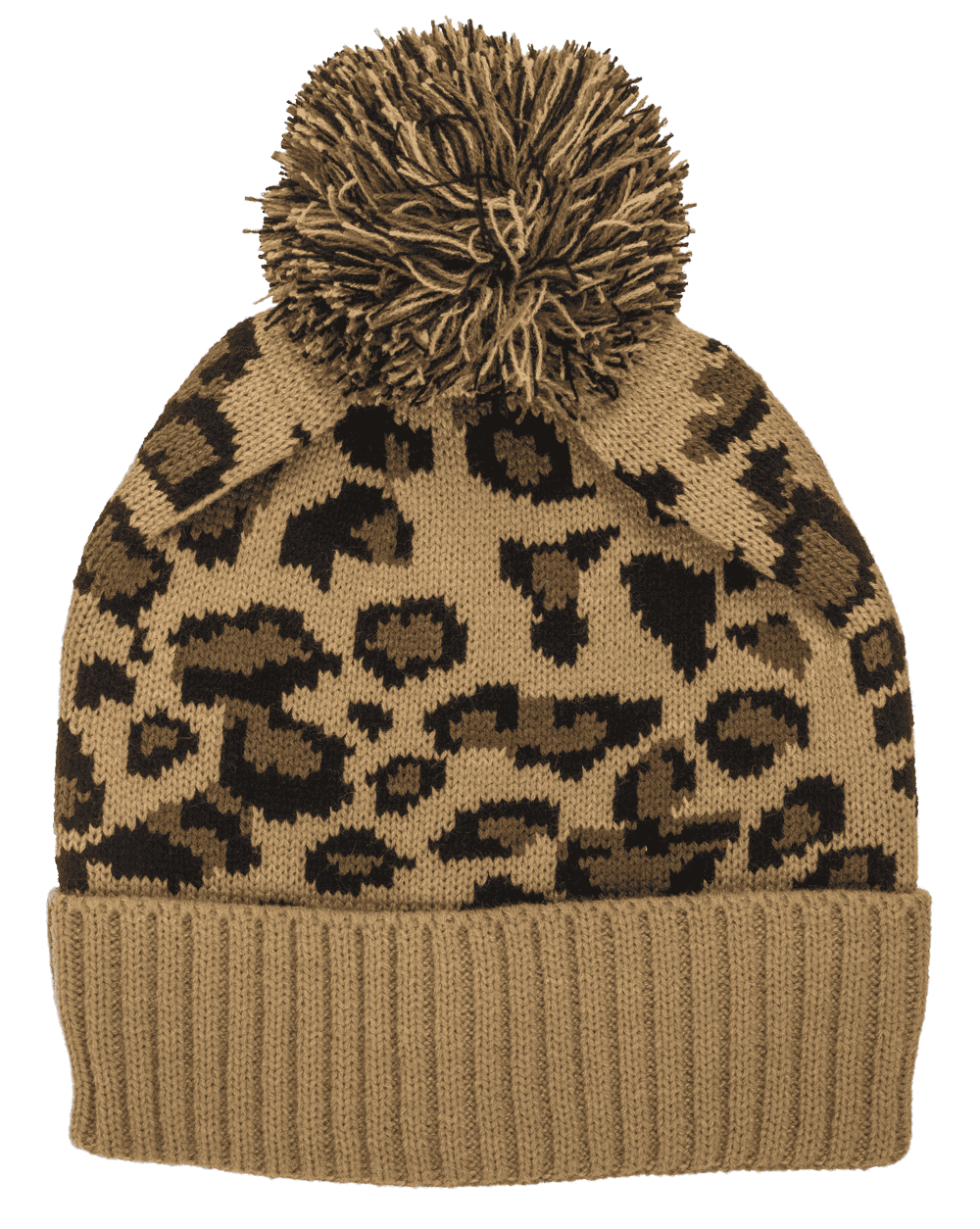Winter hat with artificial fur, Leopard,
