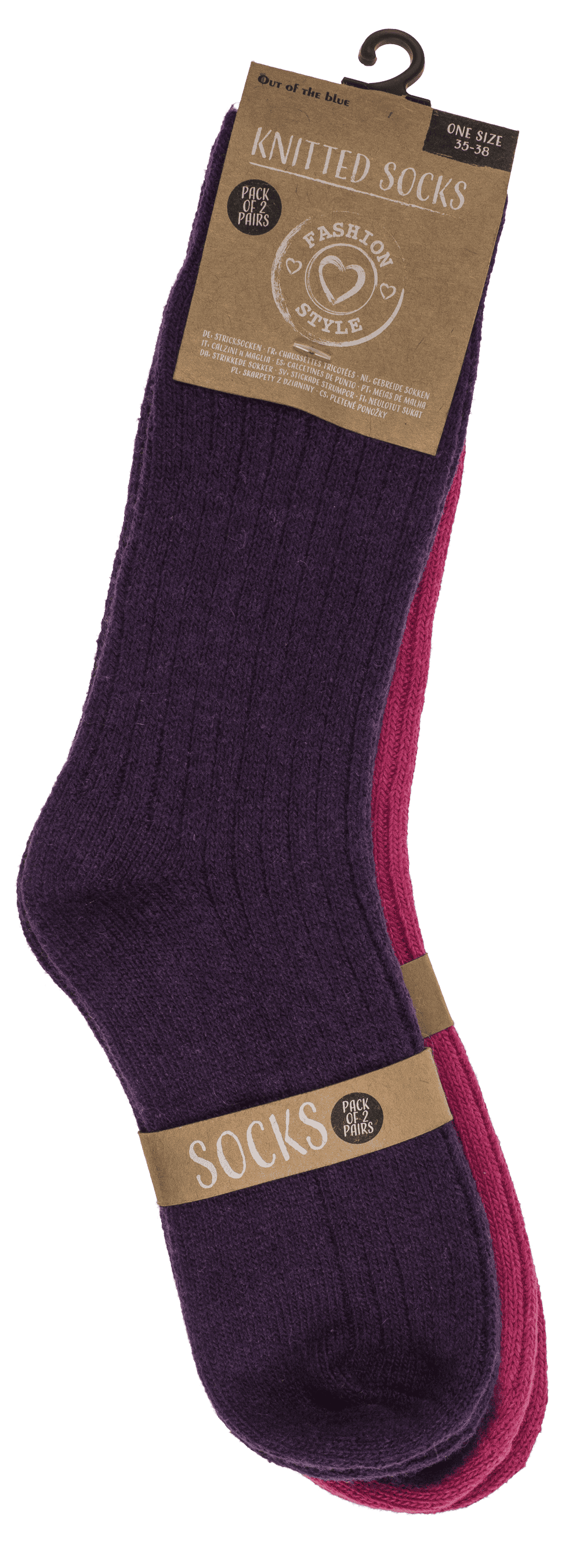 Knitted socks for women, Uni,