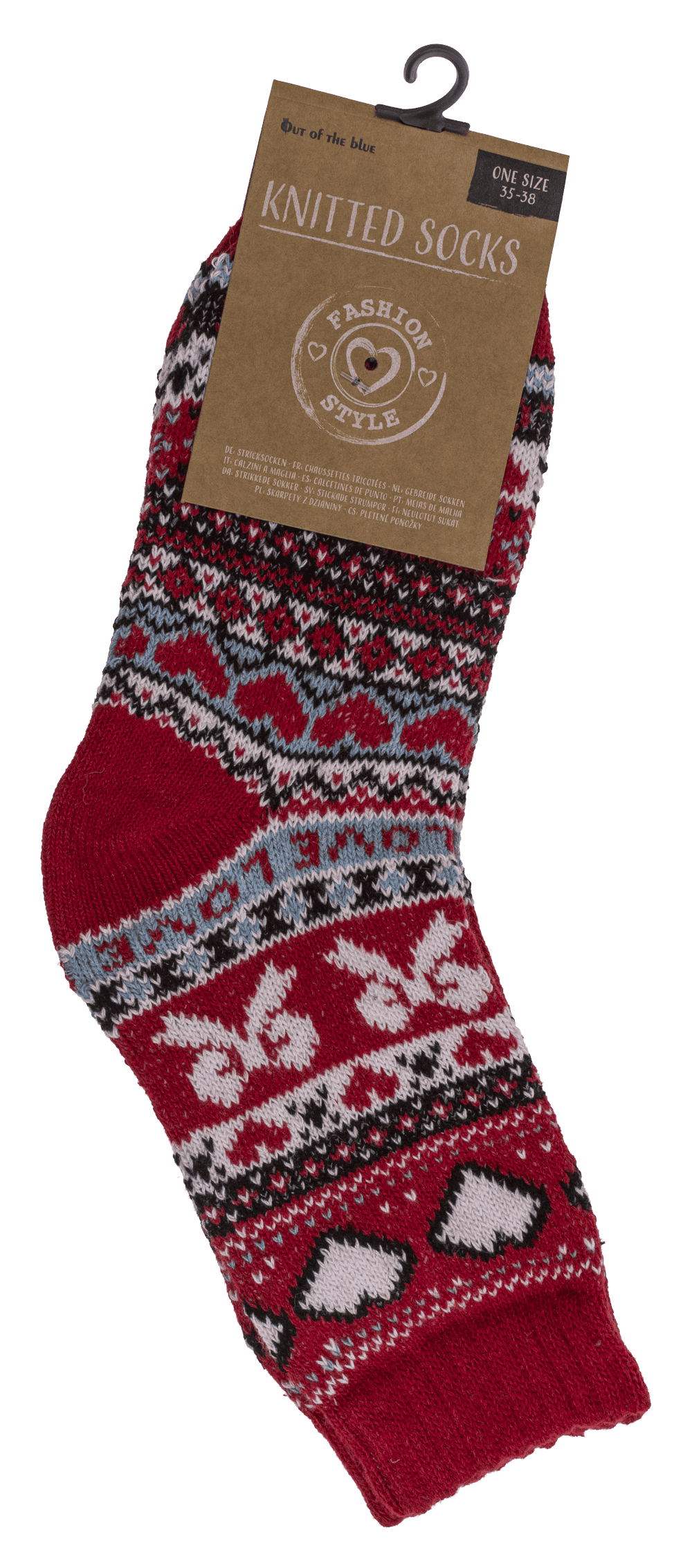 Knitted socks for women, Love,