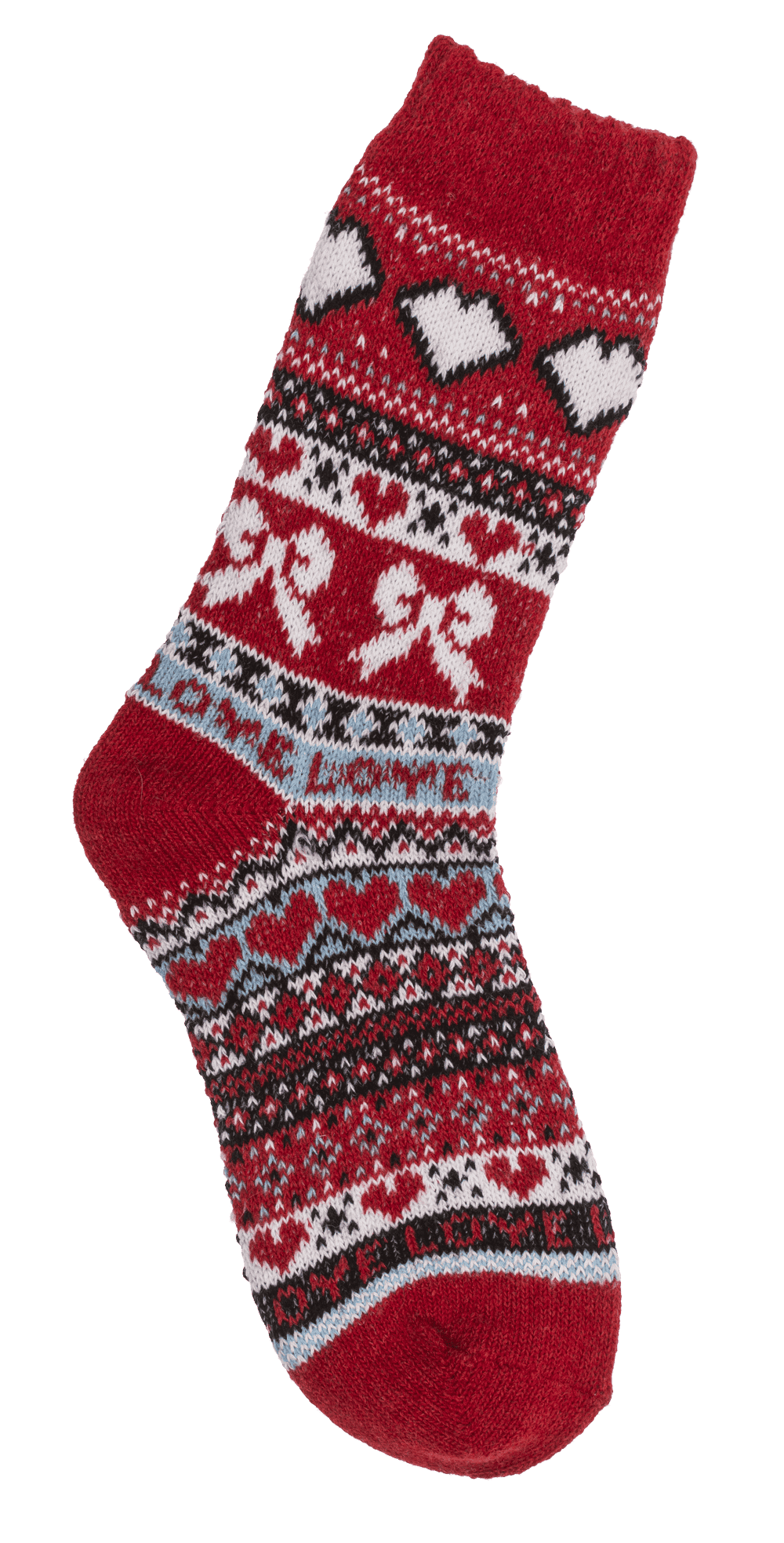Knitted socks for women, Love,