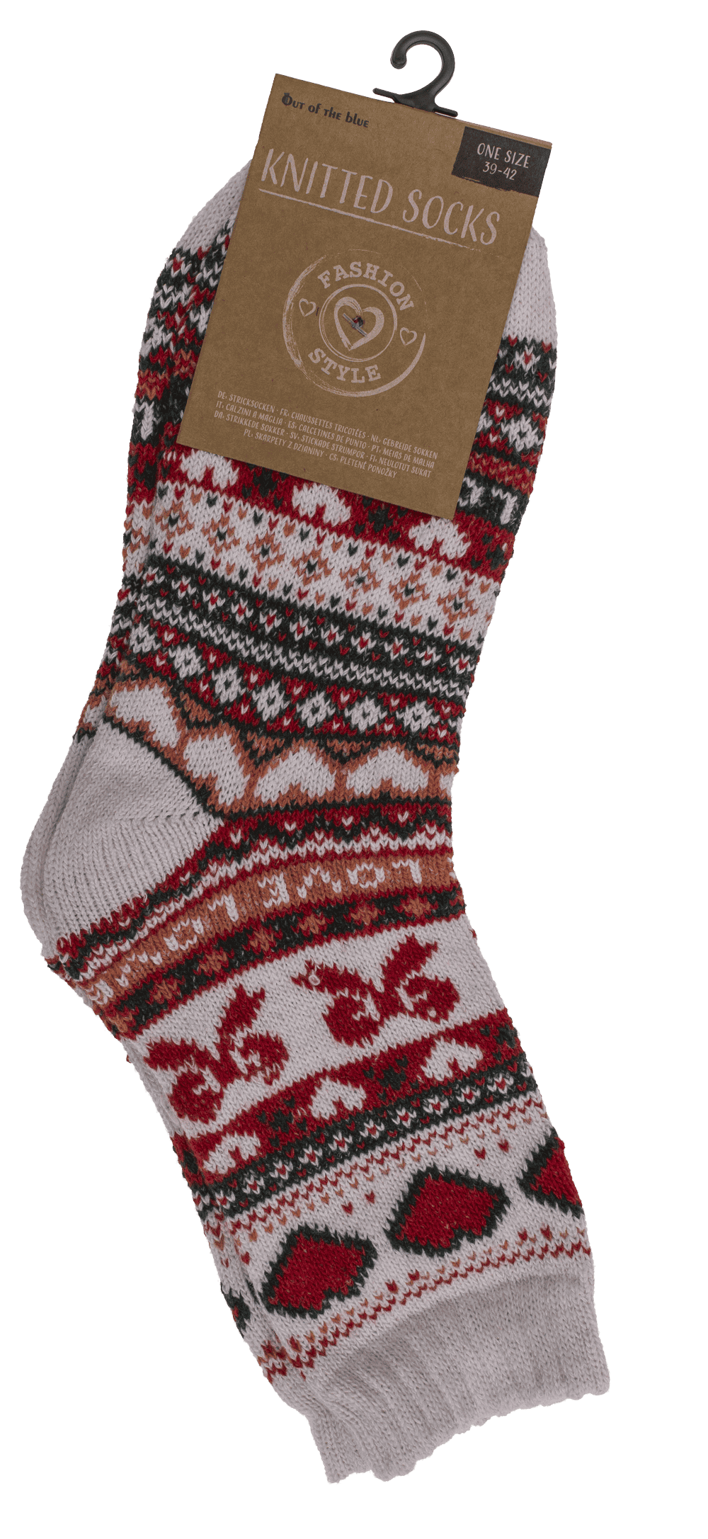 Knitted socks for women, Love,