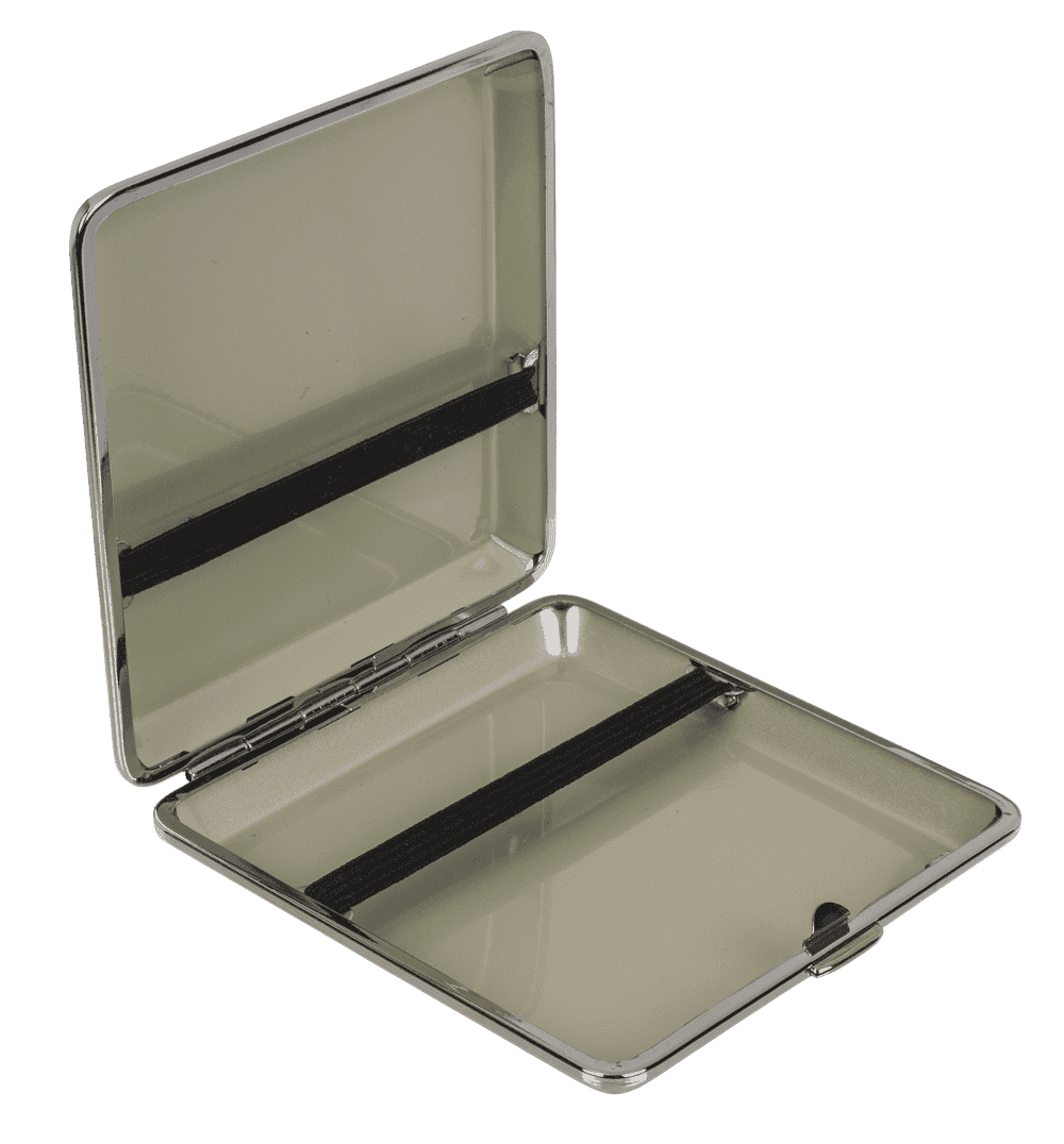 Metal cigarette case, 10 x 9,5 cm,