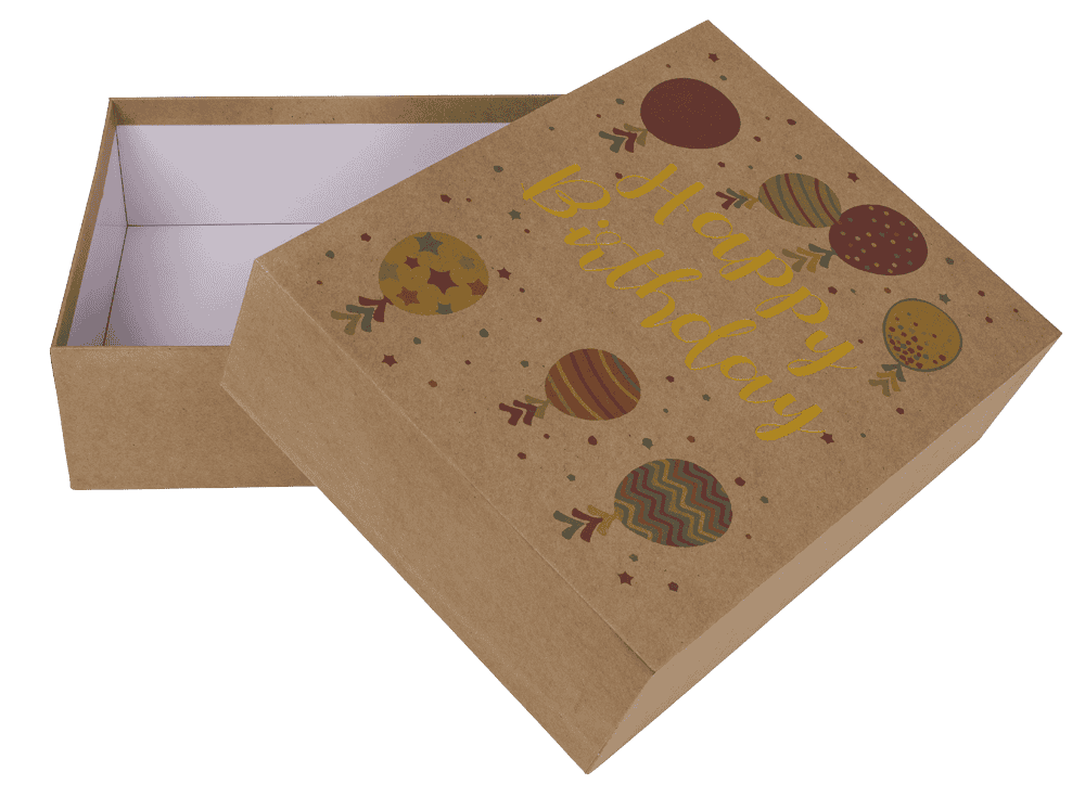 Kraft paper gift box, Happy Birthday,