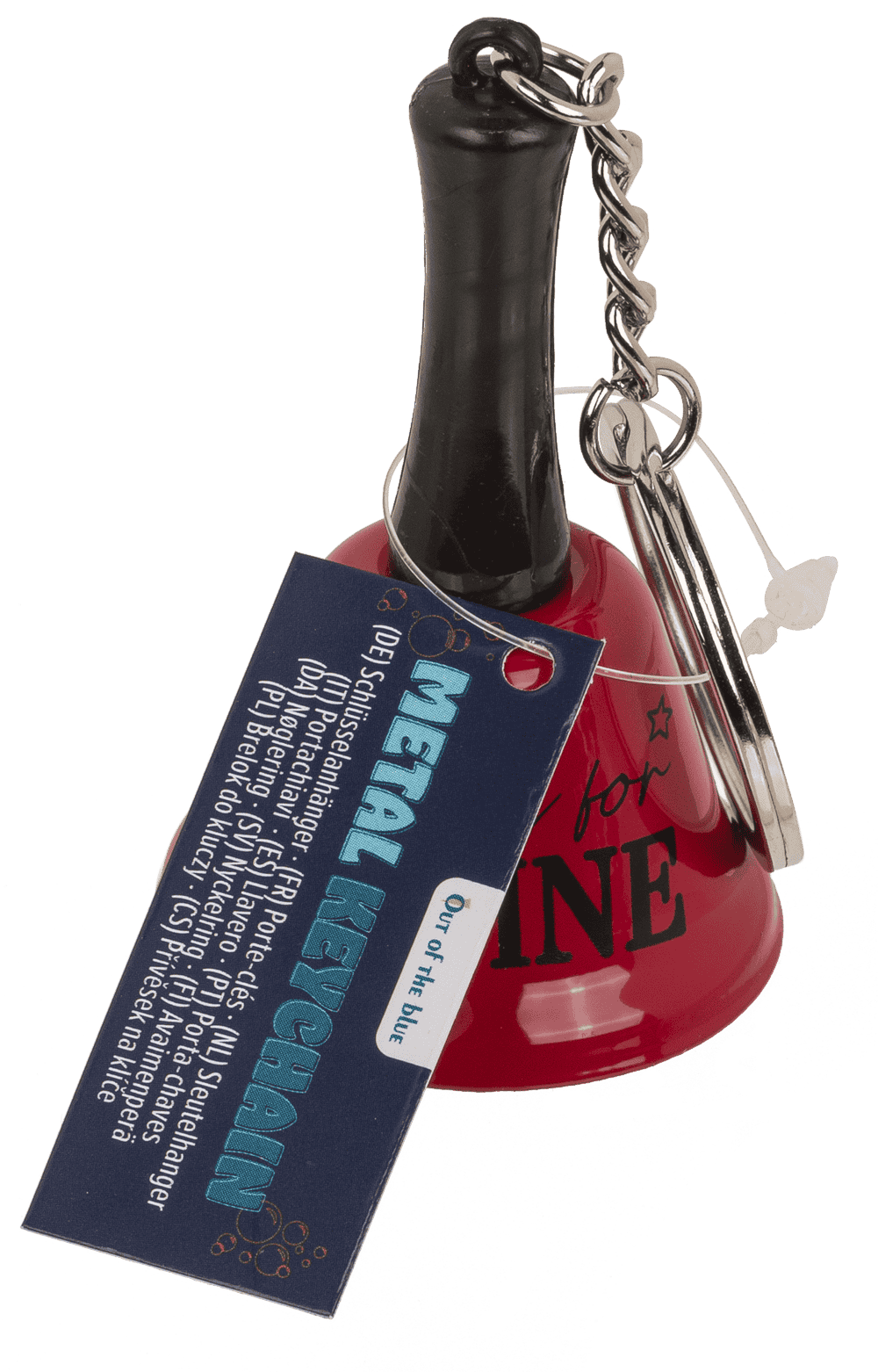 Keychain, Bell - Ring for Wine/Beer/Gin,