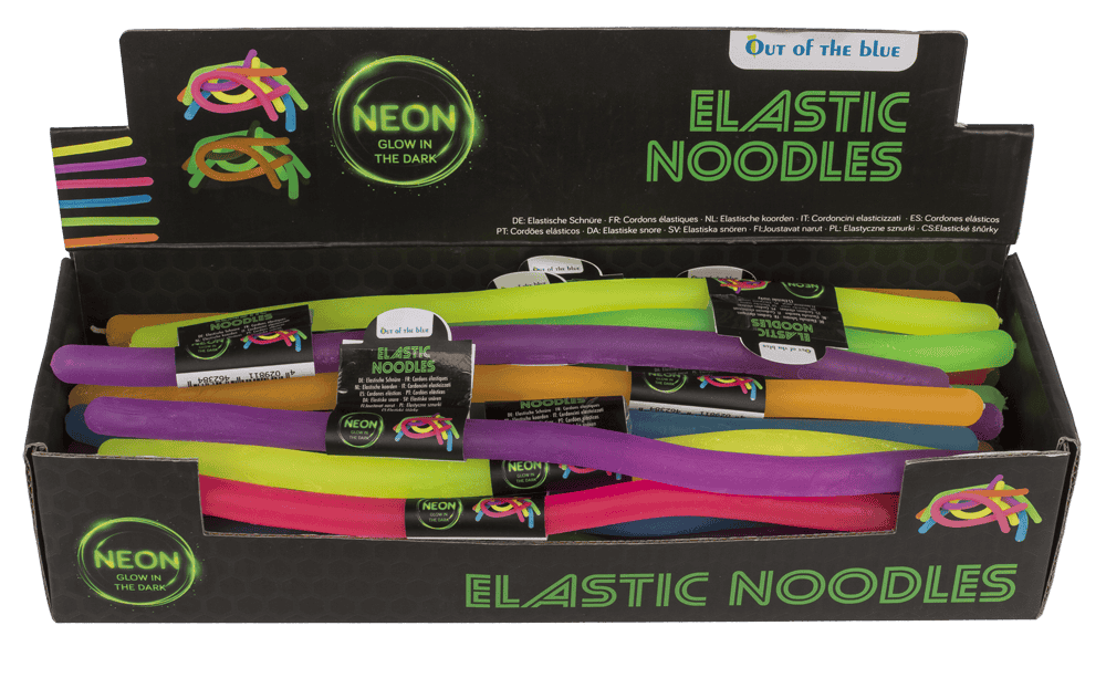 Elastic Noodles, Glow in the Dark, ca. 29 cm,