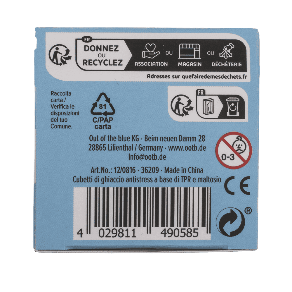 Anti stress ice cube, 5,5 cm,