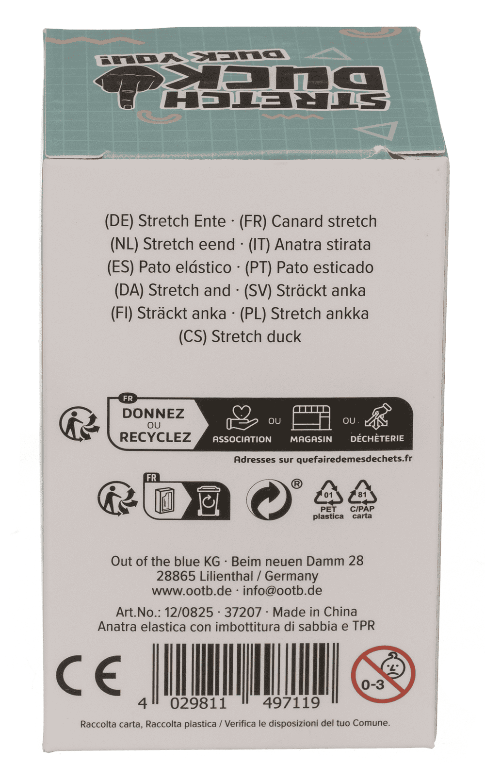 Stretch duck, Duck you !, with sand filling,