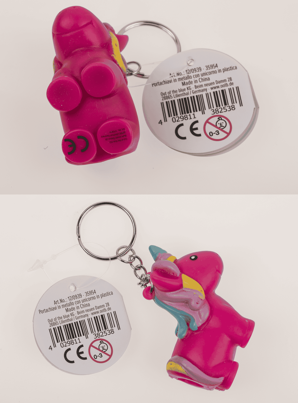 Metal key chain, Squeeze Unicorn I,