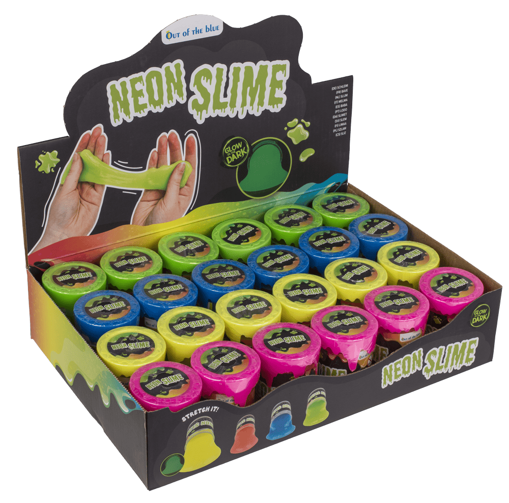 Neon Slime, glows in the dark,