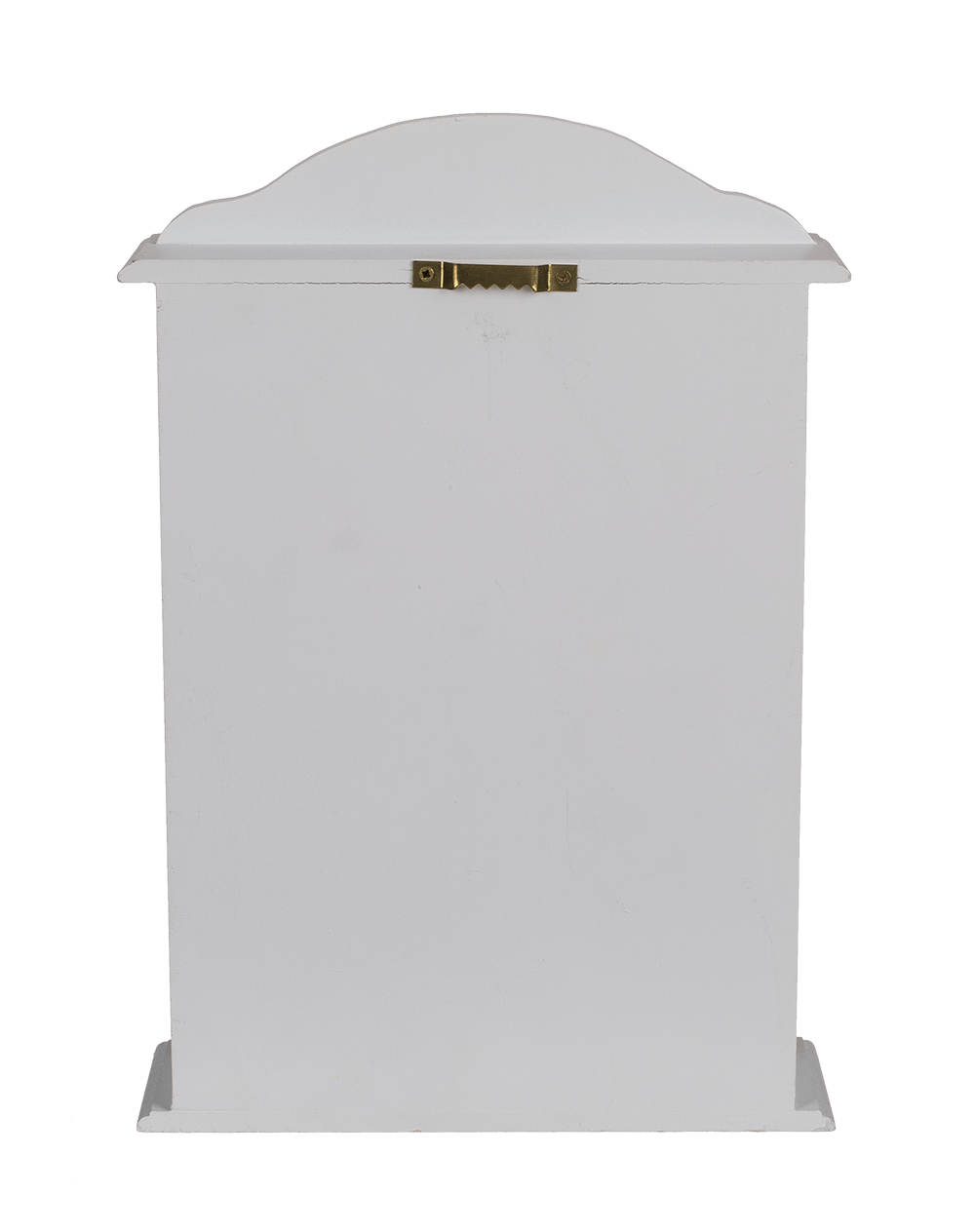 White wooden key box,