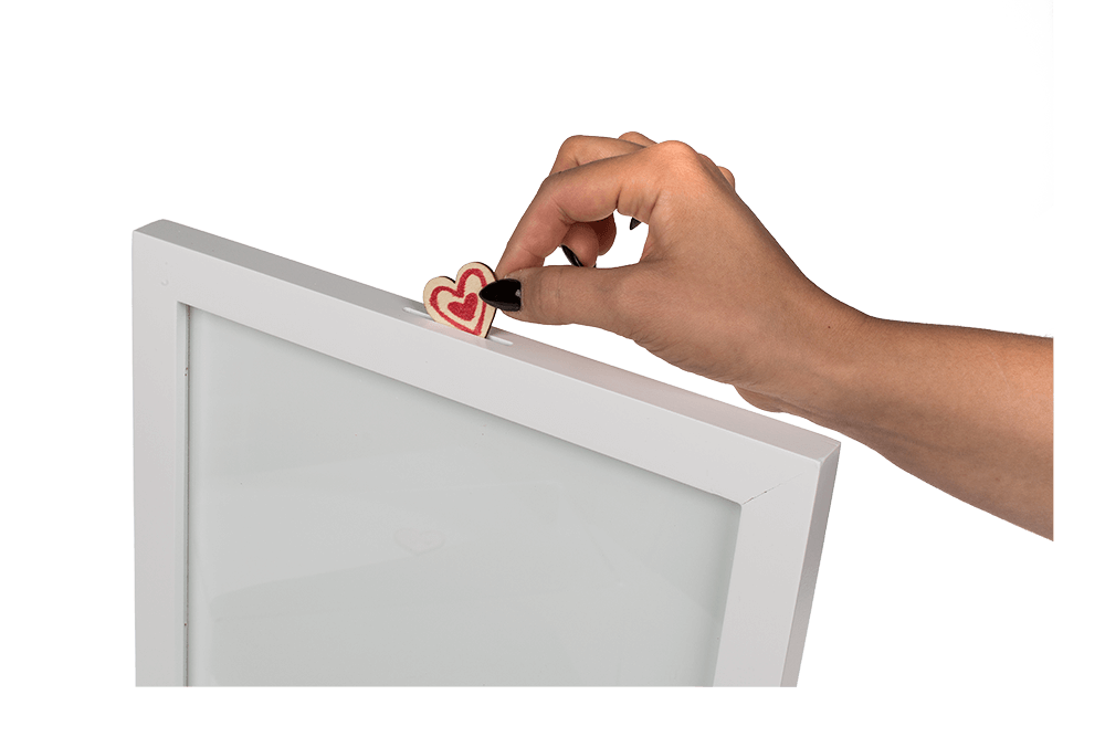 Guest book in picture frame with 42 writable,