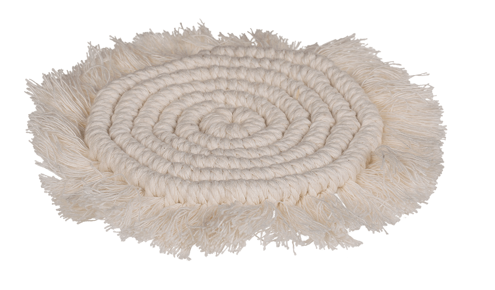 Makramee Coaster, Set of 2,