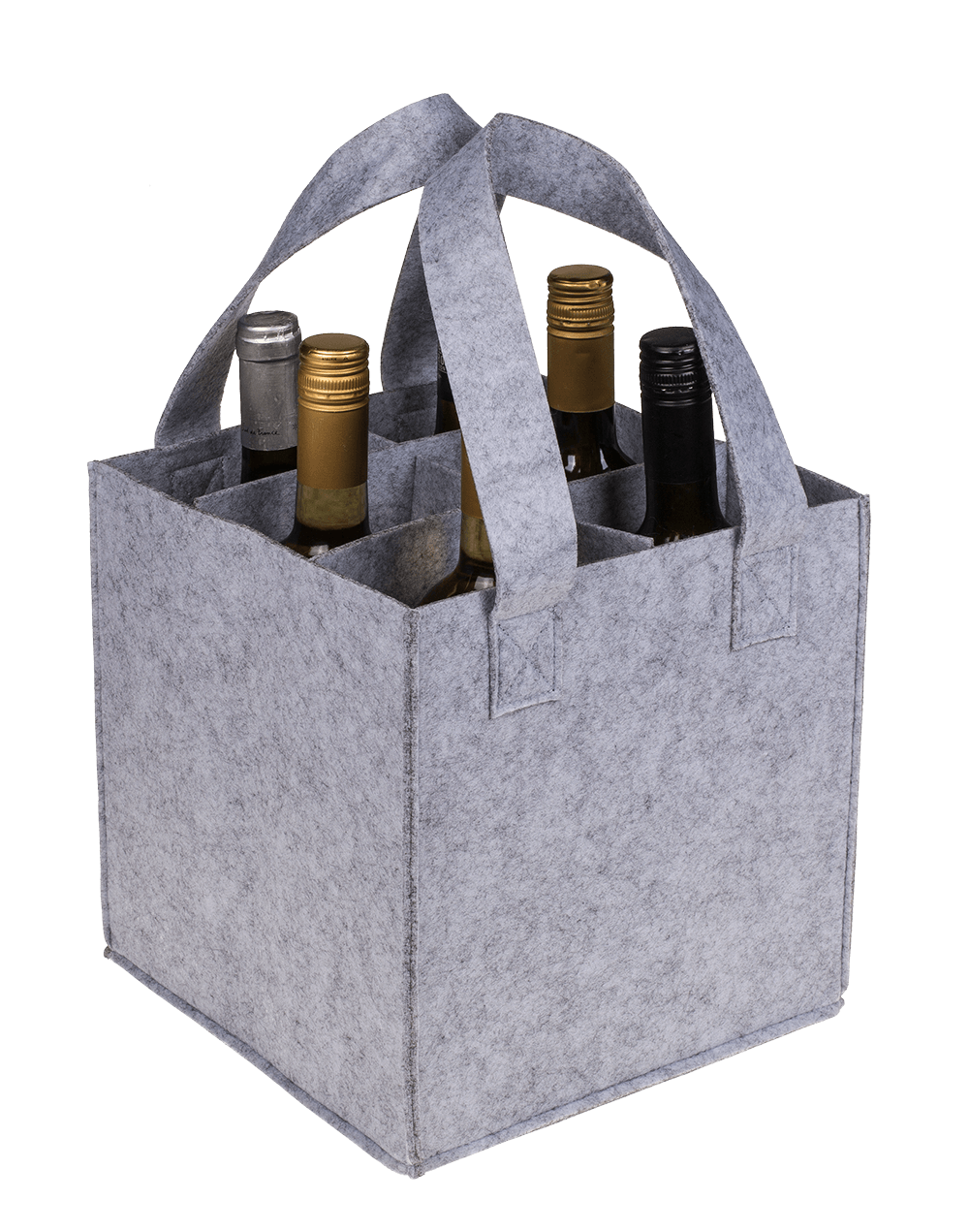 Felt bottle bag for 6 bottles,