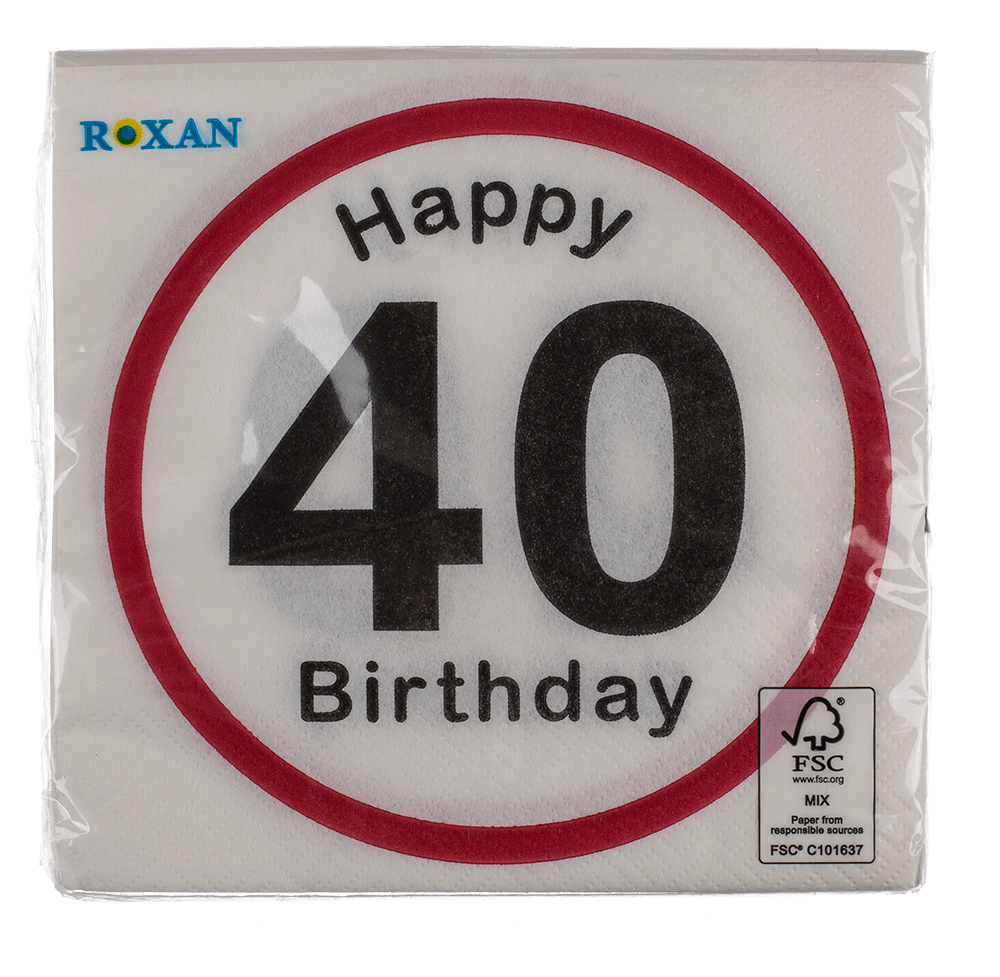 Paper napkins, Happy Birthday - 40,