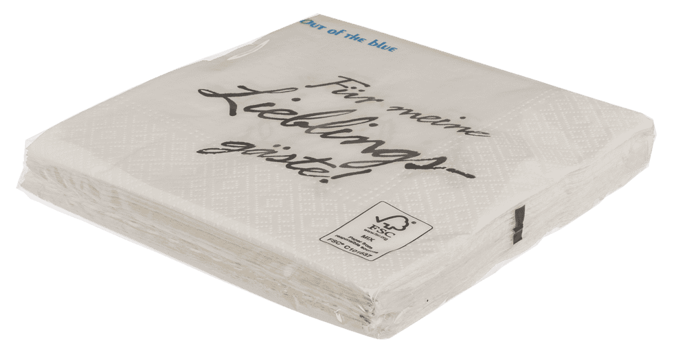 White-grey paper napkins,