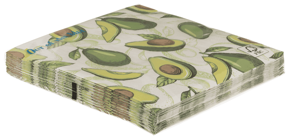 Paper napkins, Avocado,