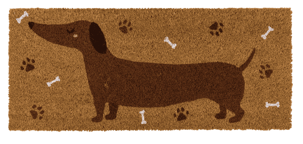 Floor mat, dachshund, 70 x 30 cm,