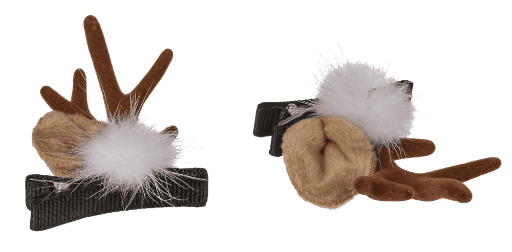 Hair clips, Reindeer, 2 assorted,