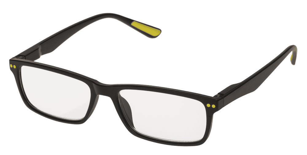 Reading glasses with plastic frame, 5 strengths,