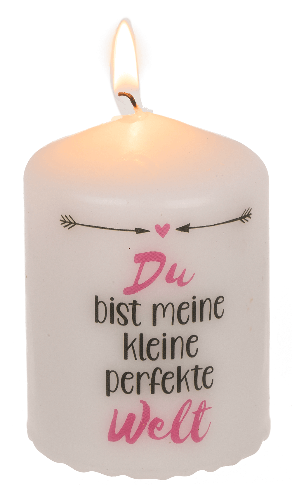 Pillar candle, Du bist meine kleine perfekte Welt,