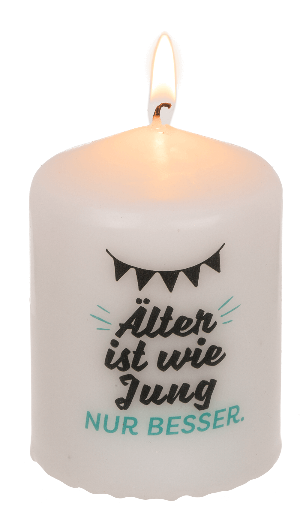 Pillar candle, Älter ist wie jung, nur besser,