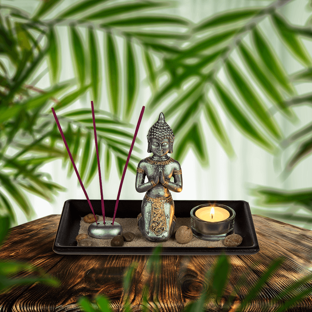 Black wooden tray,