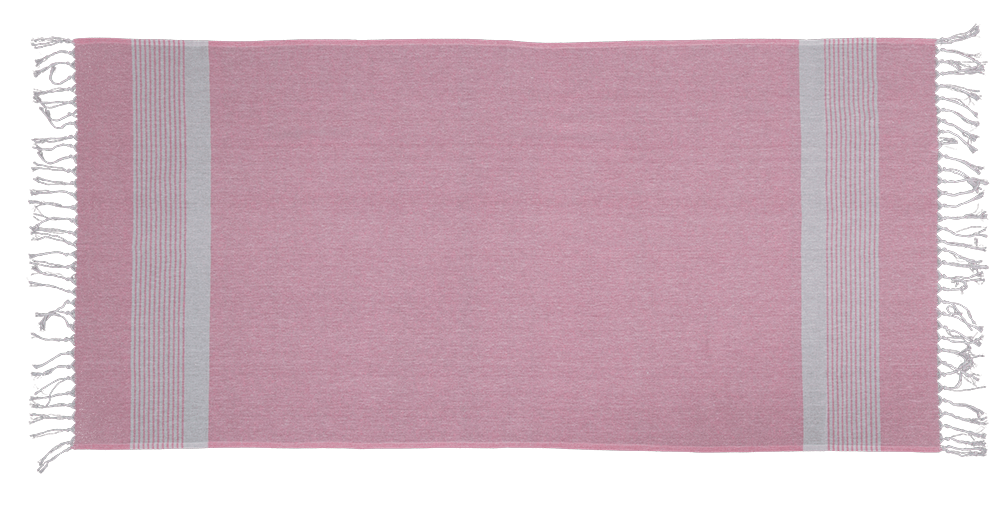 White/rosa coloured Fouta Towel (for sauna &