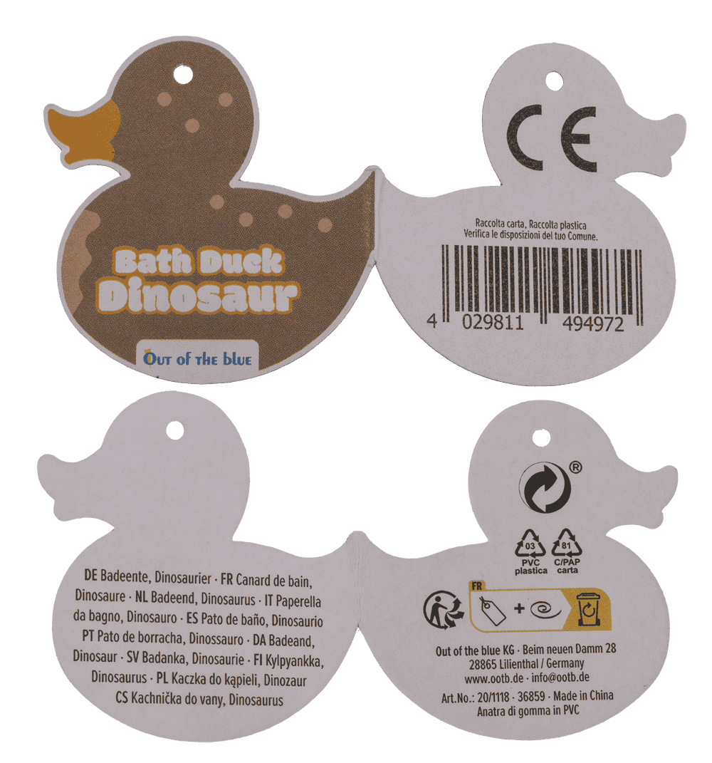 Bath Duck, Dinosaur,