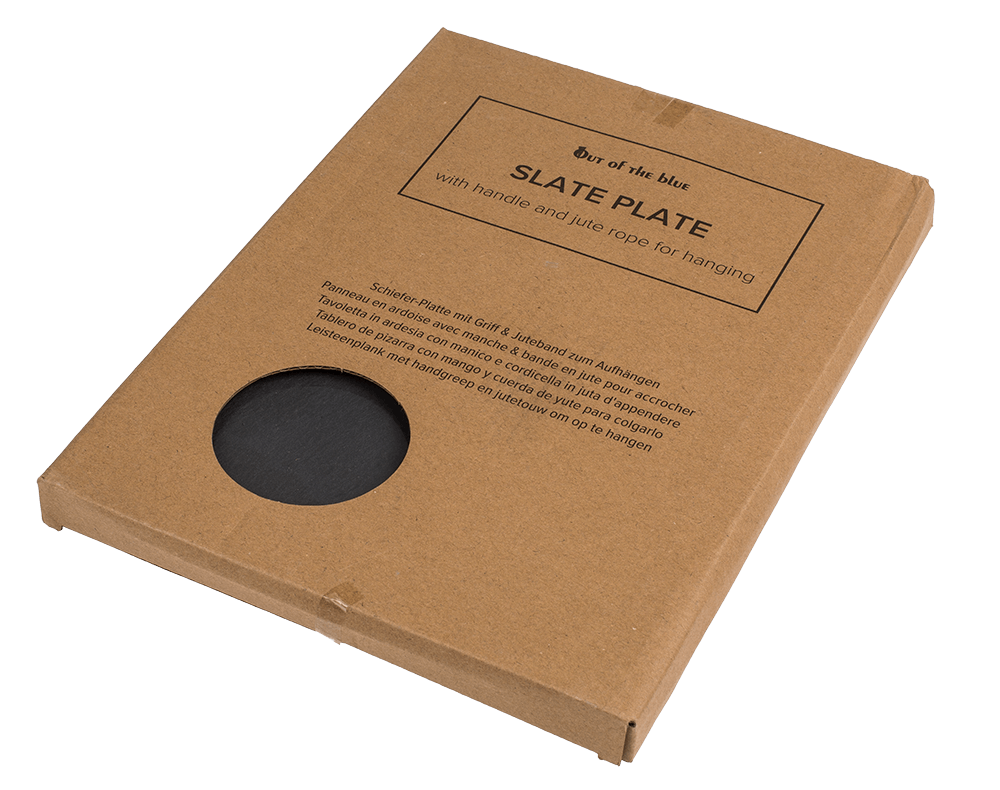 Slate plate with handle & jute rope for hanging,