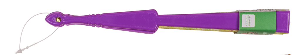 Plastic fan, fruits,