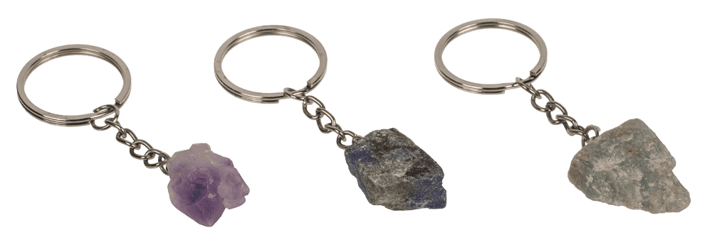 Metal keychain, Chakra Chystals,