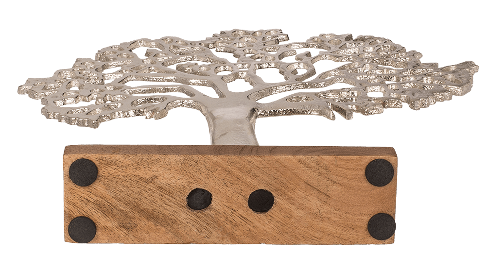 Silver colored tree of life,