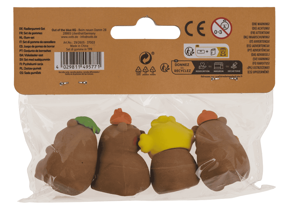 Radiergummi, Capybara, ca. 3,5 x 2 cm,