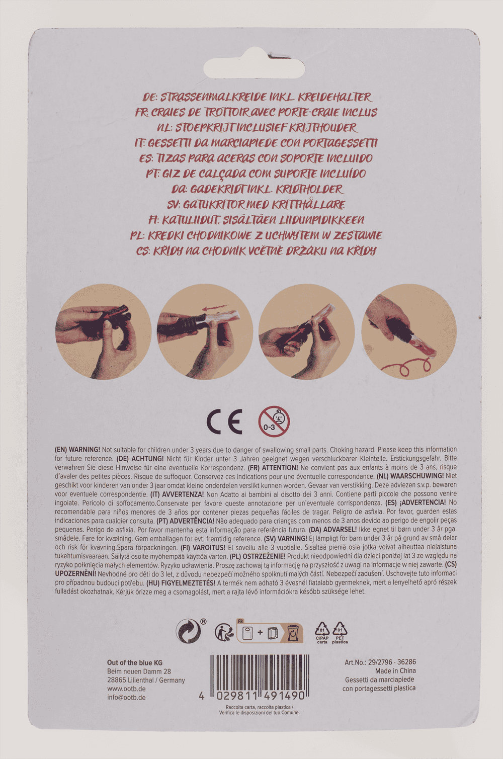 Pavement chalk, marble colours,