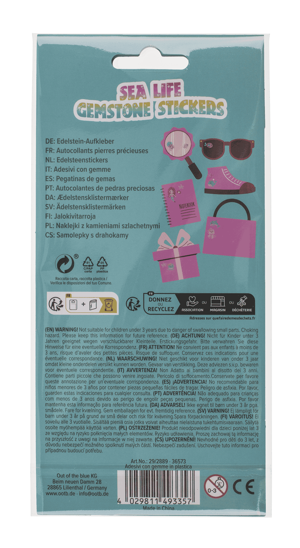 Gemstone Stickers, Sealife collection,