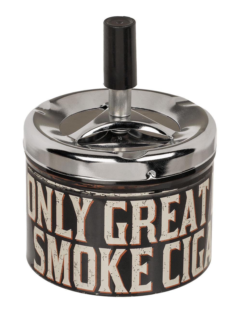 Metal push down ashtray, Tobacco,