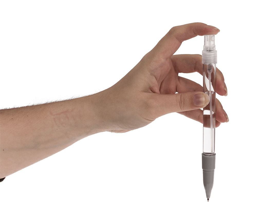 Pen with spray bottle. ca. 7 ml, ca. 18 cm,