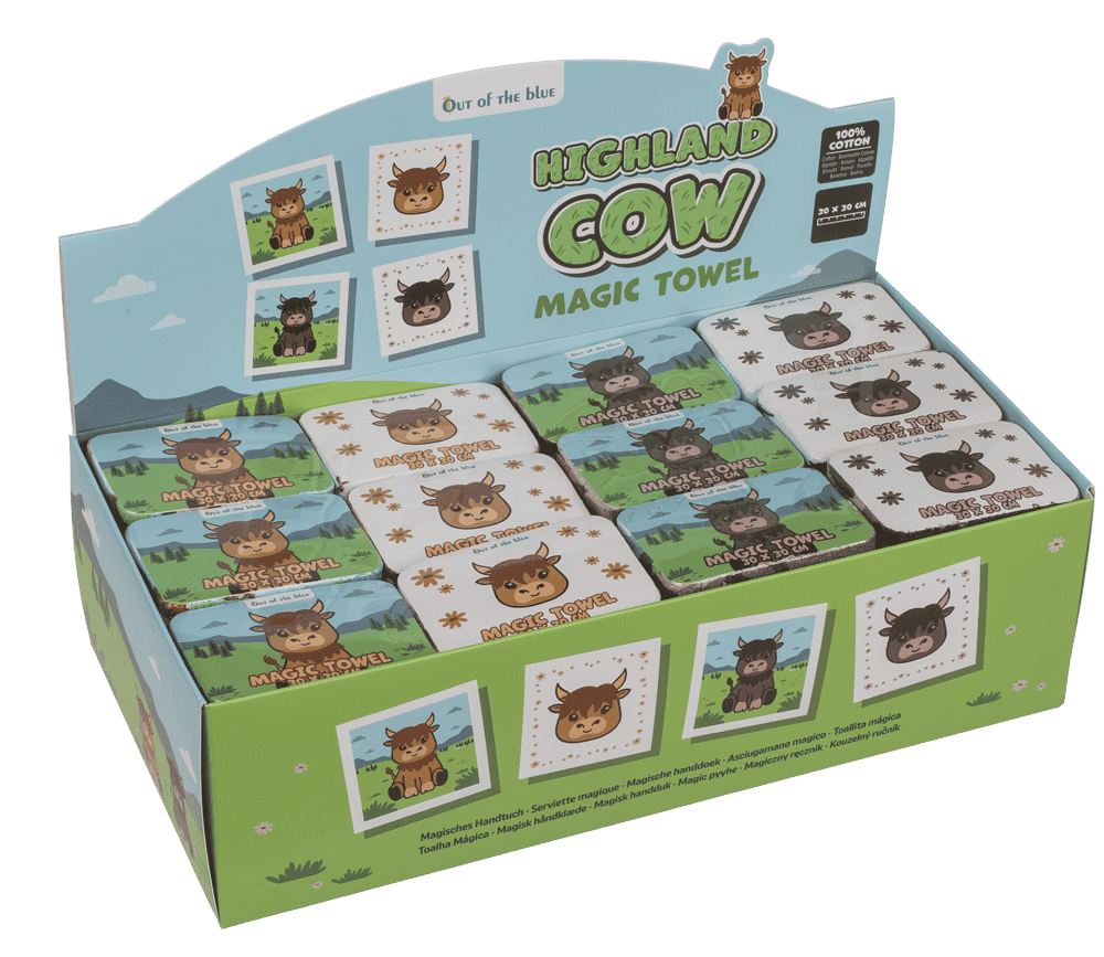 Magic cotton towel, Highland Cow,