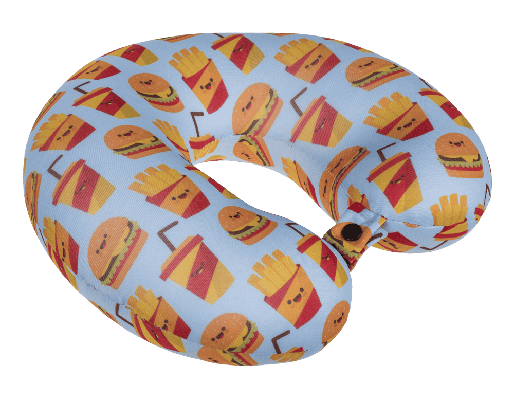 Neck cushion with micro pellet filling, Fast Food,