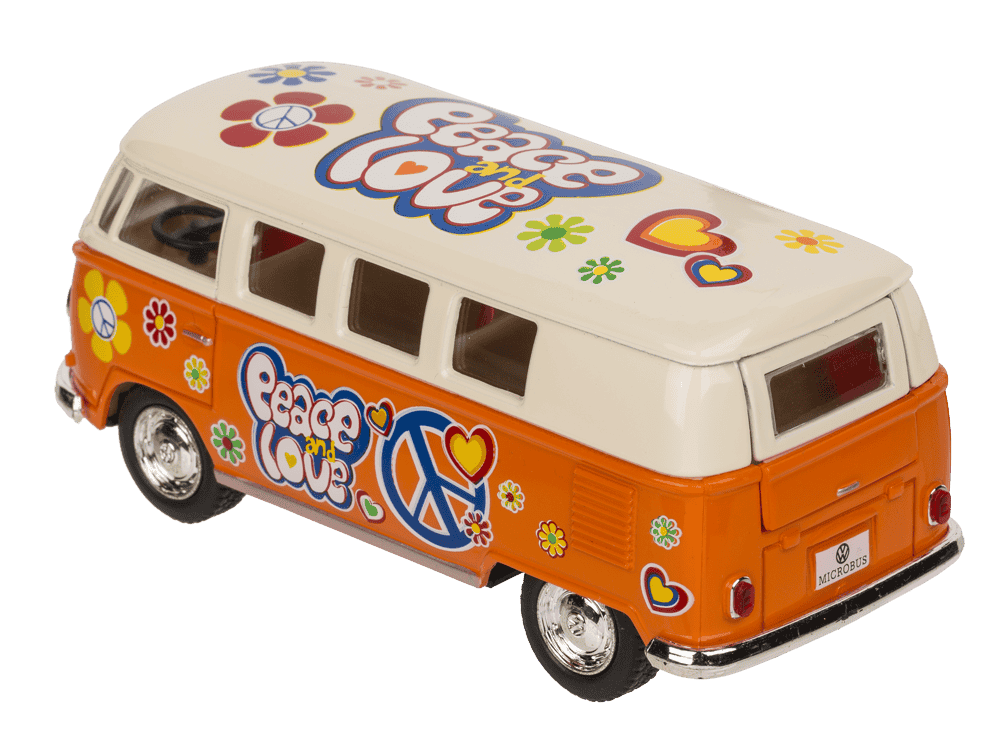 Metal model car with pull back, VW T1 Bus 1962 -,
