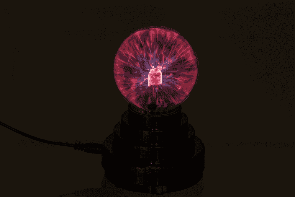 Plasma ball, ca. 10 x 14 cm,