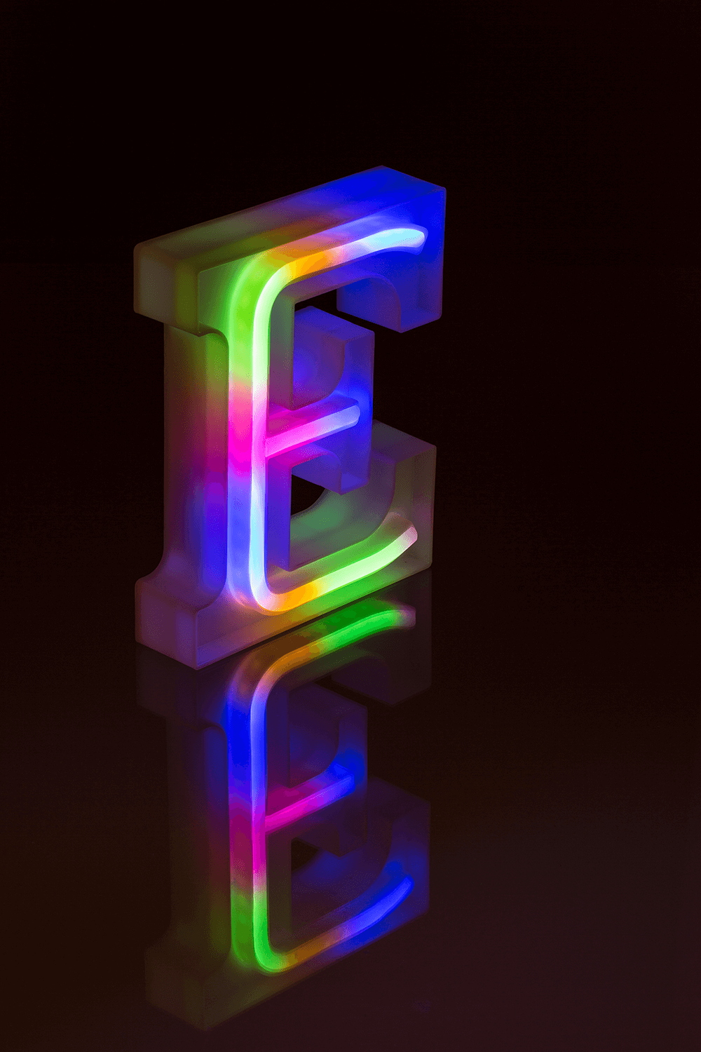 Neon Light Letter, E, Height: 16 cm, for