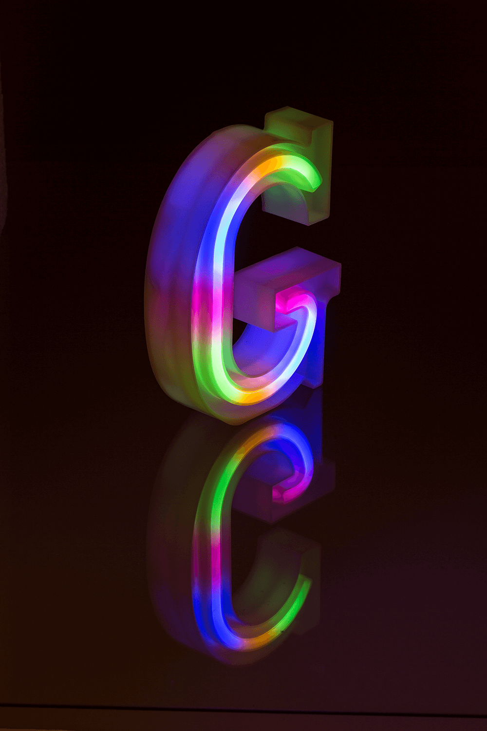 Neon Light Letter,G, Height: 16 cm, for