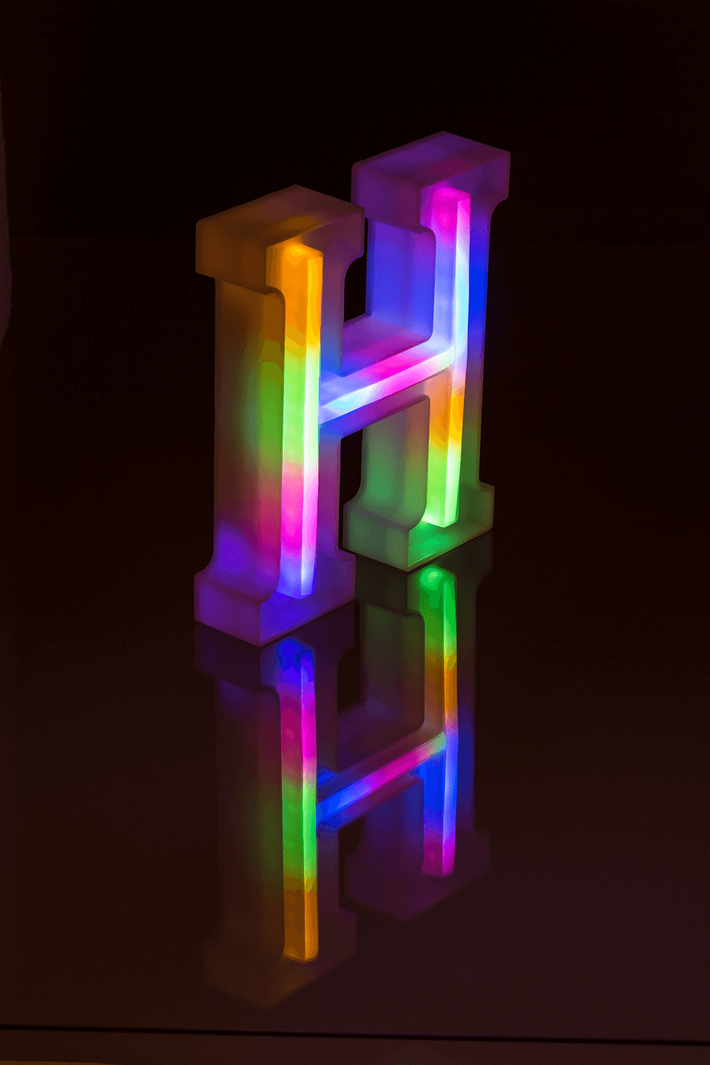Neon Light Letter; H, Height: 16 cm, for