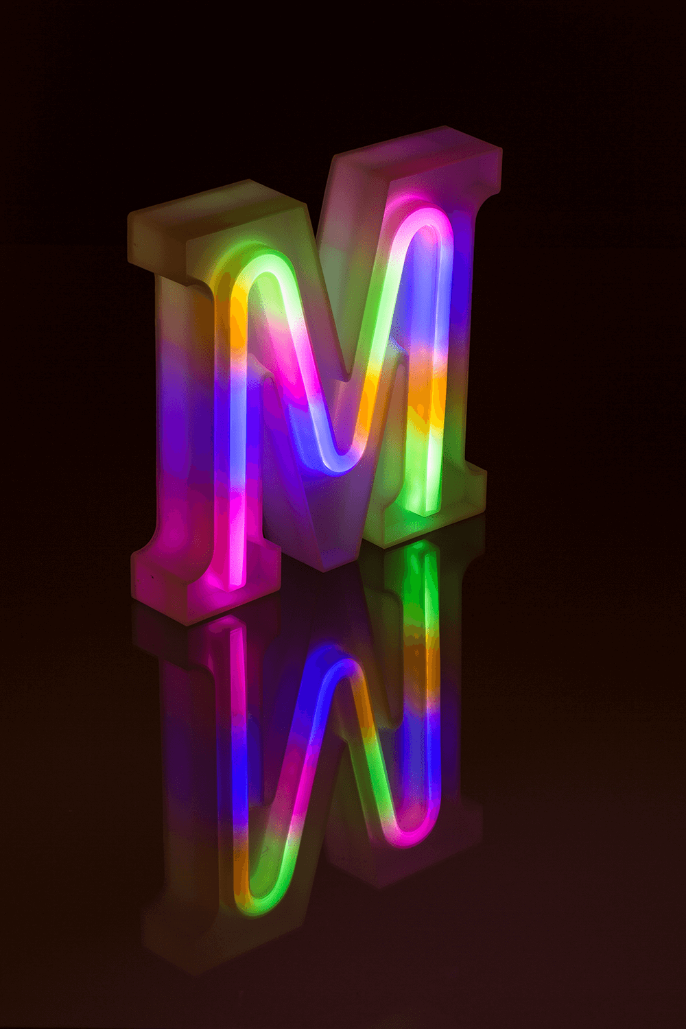 Neon Light Letter, M, Height: 16 cm, for